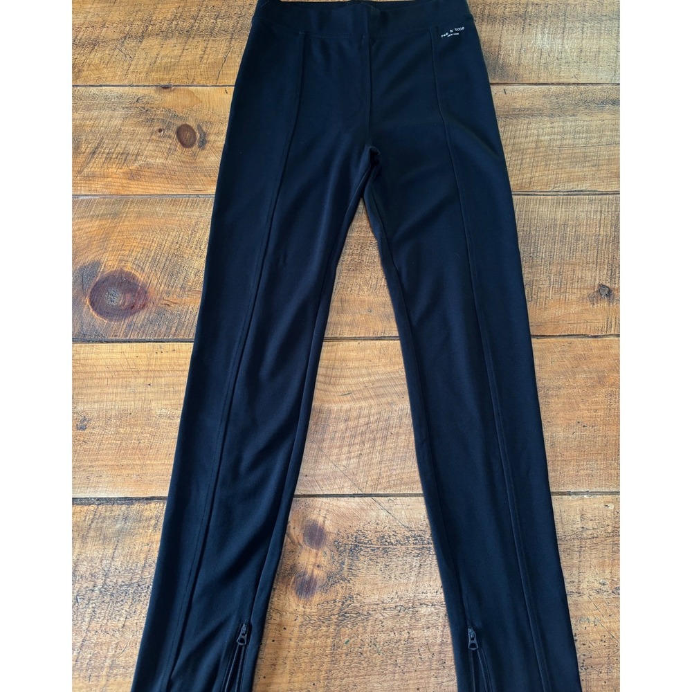Rag & Bone Womens Black Skinny Leg Zipper Hem Pull On High Rise Dress Pants Med